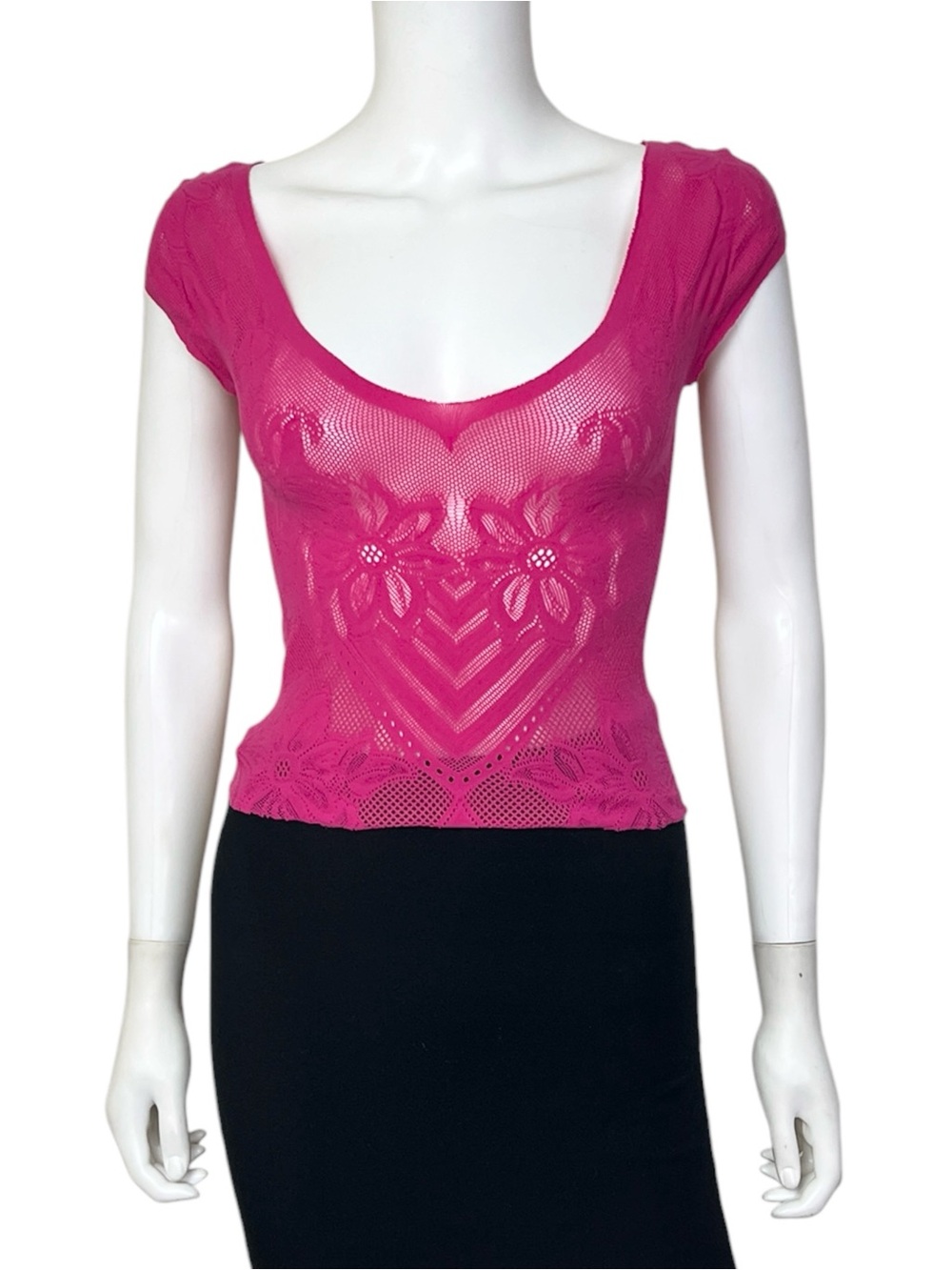 Free People Intimately Seamless Tupelo Honey Top in Dark Magenta - sz XS/S